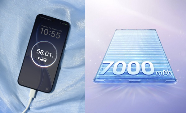 Công nghệ sạc SUPERVOOC™ 80W đi kèm viên pin dung lượng tối đa 7.000mAh giúp máy sạc nhanh chóng, sử dụng bền bỉ suốt ngày dài mà không lo hết pin.
