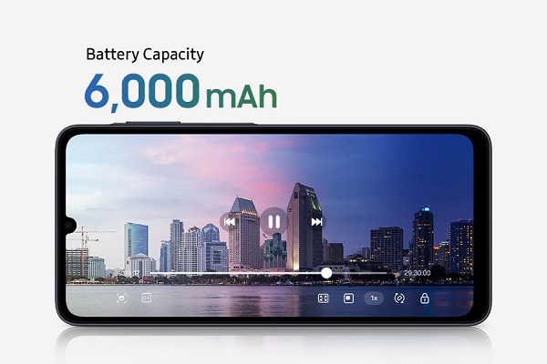 Galaxy A07 5G sở hữu viên pin dung lượng lớn 6.000mAh