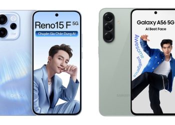So sánh OPPO Reno15 F 5G và Samsung Galaxy A56 5G
