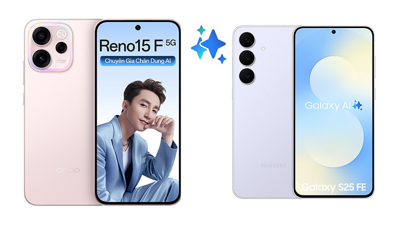 So sánh OPPO Reno15 F 5G và Samsung Galaxy S25 FE