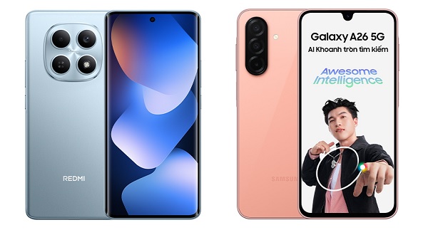 So sánh Xiaomi Redmi Note 15 4G và Samsung Galaxy A26 5G