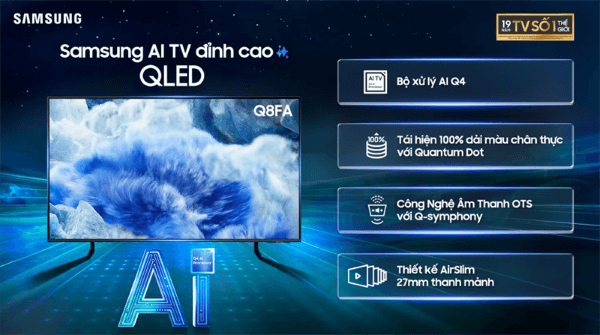 Samsung Smart AI TV QLED 55 inch 4K QA55Q8F