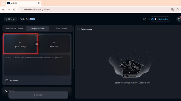 Tải hình ảnh muốn sử dụng lên 