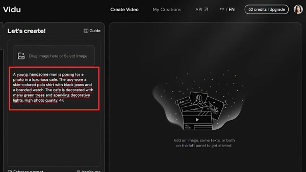 Nhập mô tả video muốn tạo