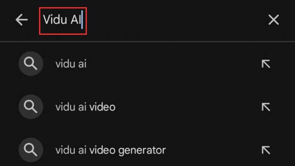 Nhập từ khóa tìm kiếm “Vidu AI” 