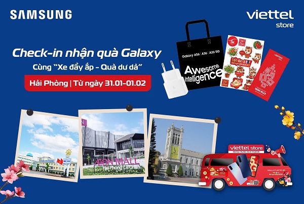 Chuyến 'Xe đầy ắp - Quà dư dả' Samsung khởi hành đón tết trên tuyến đường Hà Nội - Hải Phòng
