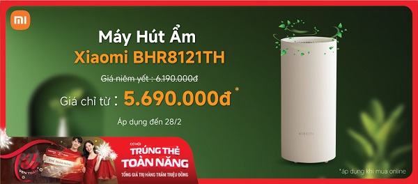 Máy hút ẩm Xiaomi BHR8121TH – giải pháp giữ nhà khô thoáng, giá từ 5,69 triệu đồng