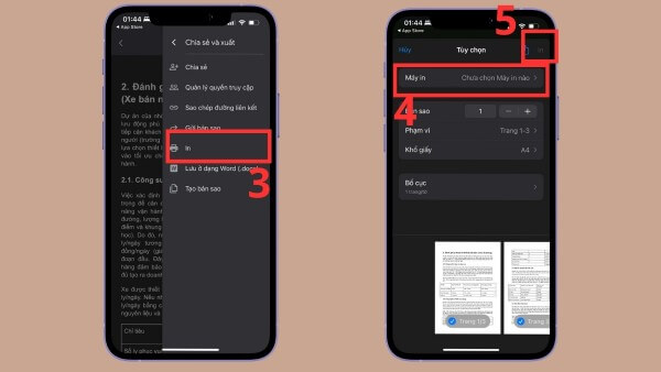 Chọn Máy in AirPrint