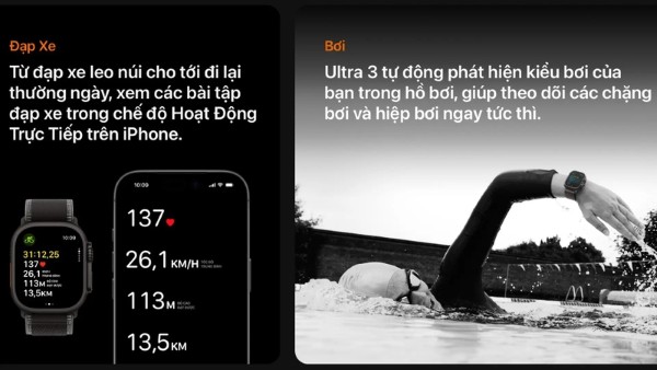 Apple Watch Ultra 3 hỗ trợ tập luyện chuyên sâu đa dạng bộ môn thể thao