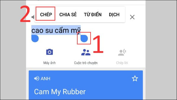 Điều chỉnh đầu và cuối để chọn nội dung