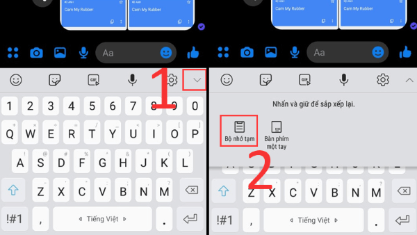 Chọn Bộ nhớ tạm