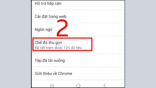 Chọn Chế độ thu gọn
