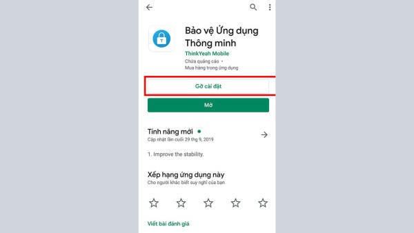 Gỡ ứng dụng đáng ngờ