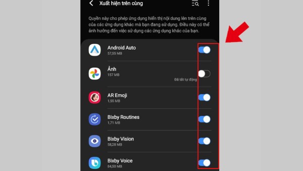 Tắt quyền các ứng dụng không dùng