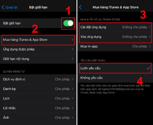 Chọn Luôn yêu cầu