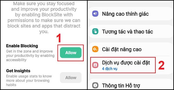 Nhấn Allow tại Enable Blocking