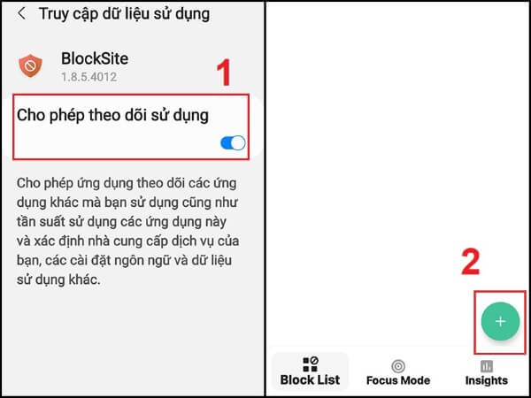 Nhấn dấu “+”