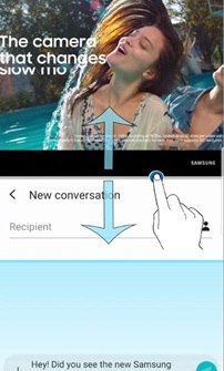 Cách điều chỉnh kích thước khi chia đôi màn hình trên điện thoại Samsung