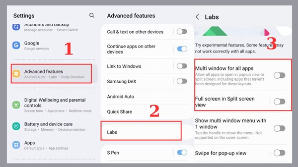 Cách tắt chế độ chia đôi màn hình trên điện thoại Samsung