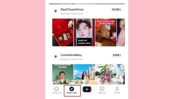 Chọn “Khám phá”