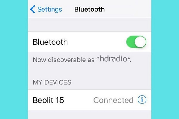 Chọn và bật Bluetooth trên điện thoại iPhone