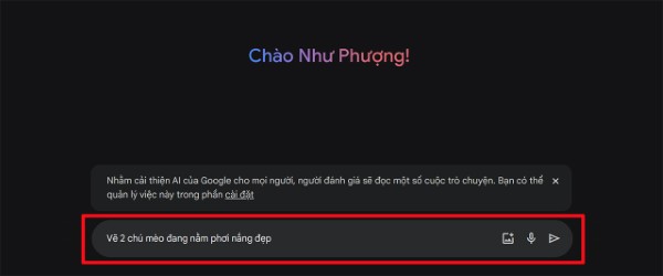 Mở trình duyệt web để bắt đầu sử dụng các tính năng AI