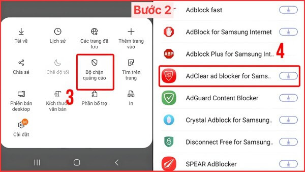Chọn Bộ chặn quảng cáo