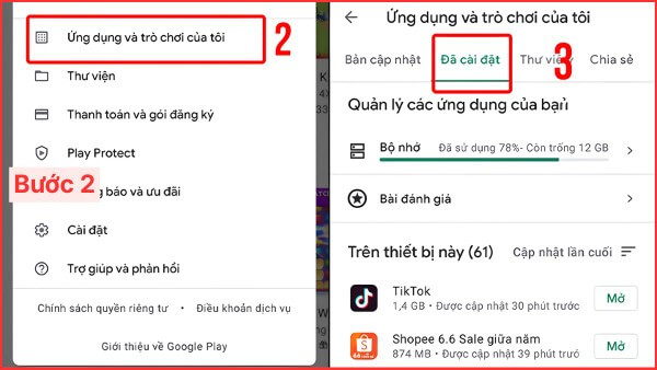 Nhấn Đã cài đặt