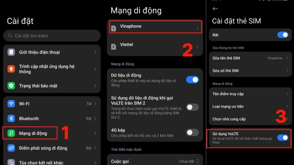 Các bước tắt VoLTE trên OPPO trong Cài đặt