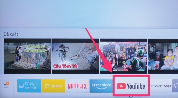 Mở ứng dụng YouTube