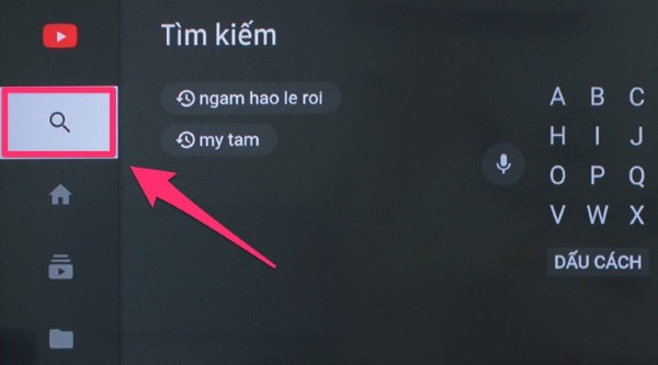 Mở mục Tìm kiếm