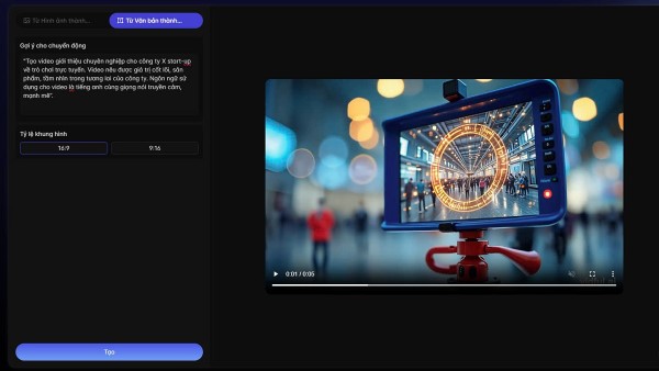 Ví dụ một số Prompt tạo video giới thiệu