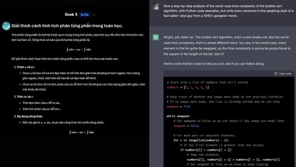 Khả năng ứng dụng thực tế của Chat GPT 4.5 vs Grok 3