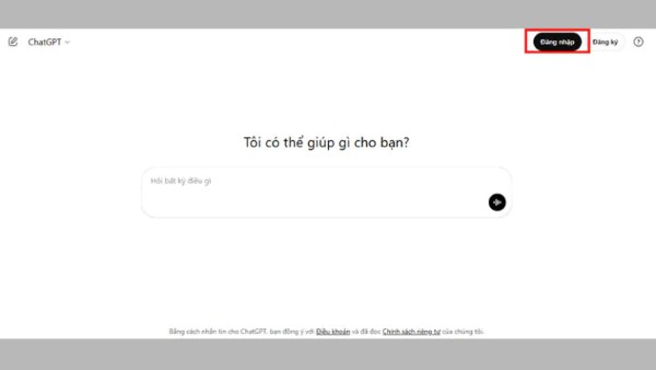 Chọn “Log in”