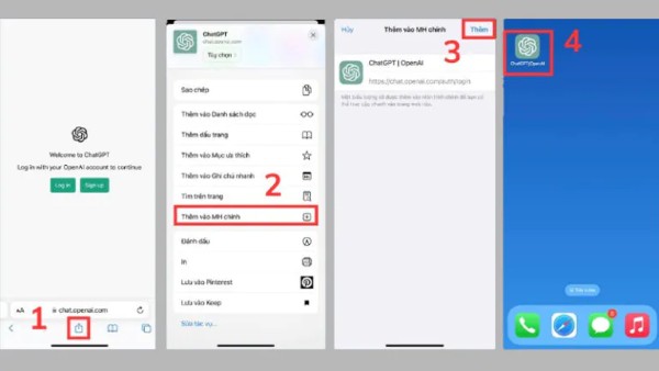 Chọn “Thêm vào MH chính”