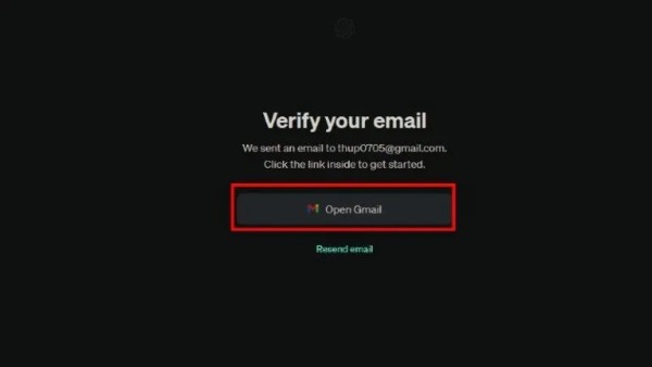 Chọn “Open Gmail”