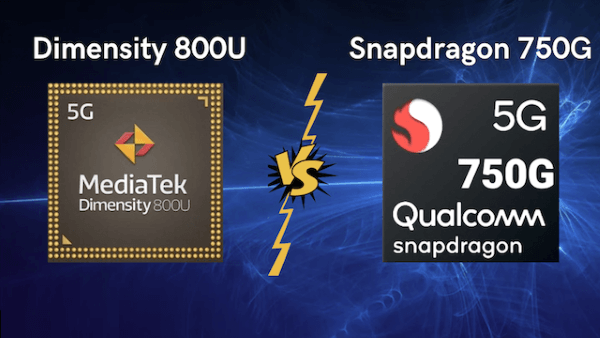 Chip Dimensity 800U so với Snapdragon 750G