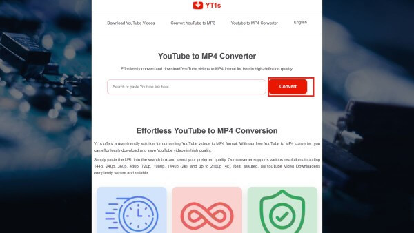 Dán liên kết video YouTube → nhấn tải về