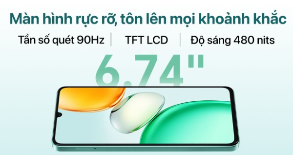 HONOR Play 10 trang bị màn hình LCD 6.74 inch, HD+ và tần số quét 90Hz