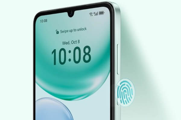 Cảm biến vân tay tích hợp tại nút nguồn cạnh bên