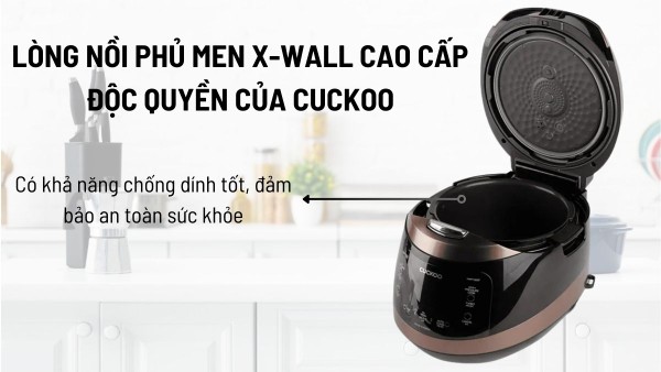 Lòng nồi với lớp phủ men X-Wall độc quyền từ Cuckoo