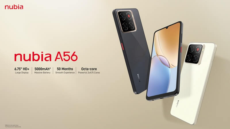 Điện thoại nubia A56 chính thức ra mắt tại Việt Nam vào ngày 5/6/2025