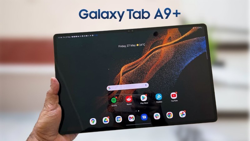 Galaxy Tab A9 Plus mang đến cảm giác chắc chắn và gọn gàng