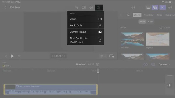 Chọn hình thức xuất video mong muốn