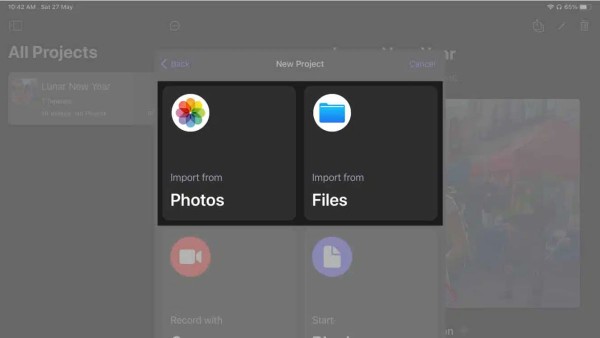 Chọn nguồn video tải lên