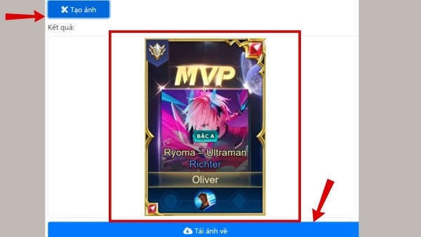 Nhấn tạo ảnh và tải ảnh về