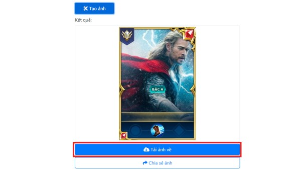 Nhấn tạo ảnh và tải ảnh về