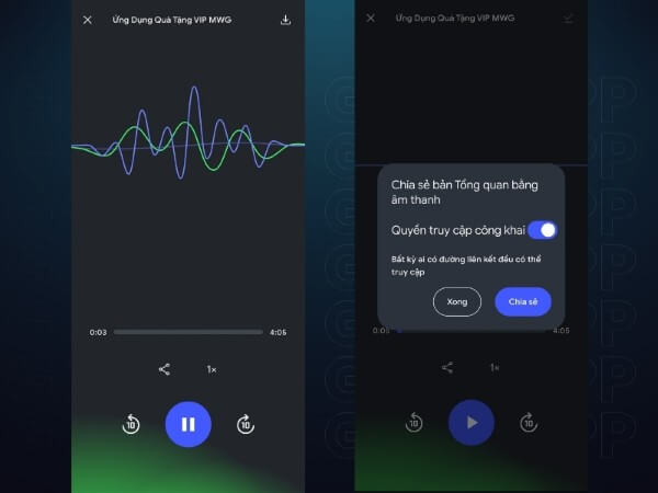 Nhấn nghe lại như podcast và chia sẻ qua link