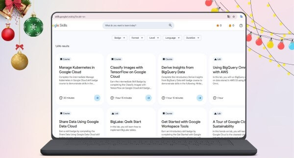 Danh mục khóa học được hiển thị đầy đủ