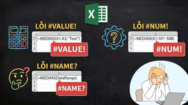 Những lỗi thường gặp khi sử dụng hàm MEDIAN